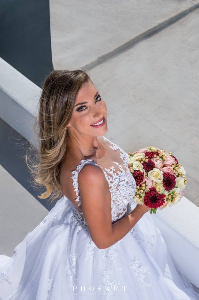 bridal makeup and hair santorini